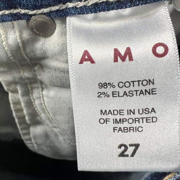 NWT AMO Chloe Crop Jeans in Affection Womens 26 Dark Wash Straight Quiet Luxury - Picture 9 of 9